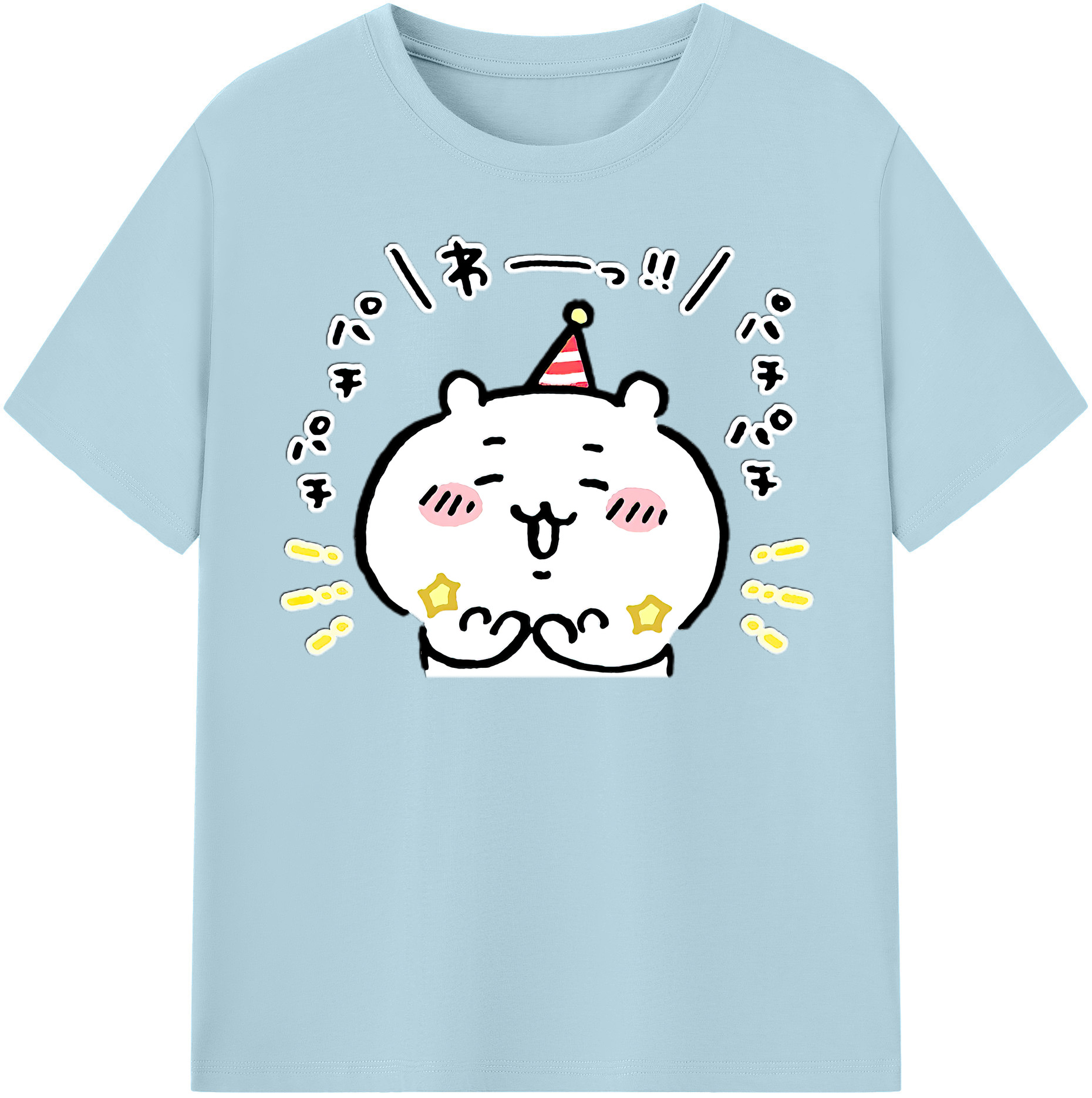 （画像用） ちいかわ ちいかわ Chii-kawa chiikawa 綿100％半袖Tシャツ（フロントプリント）